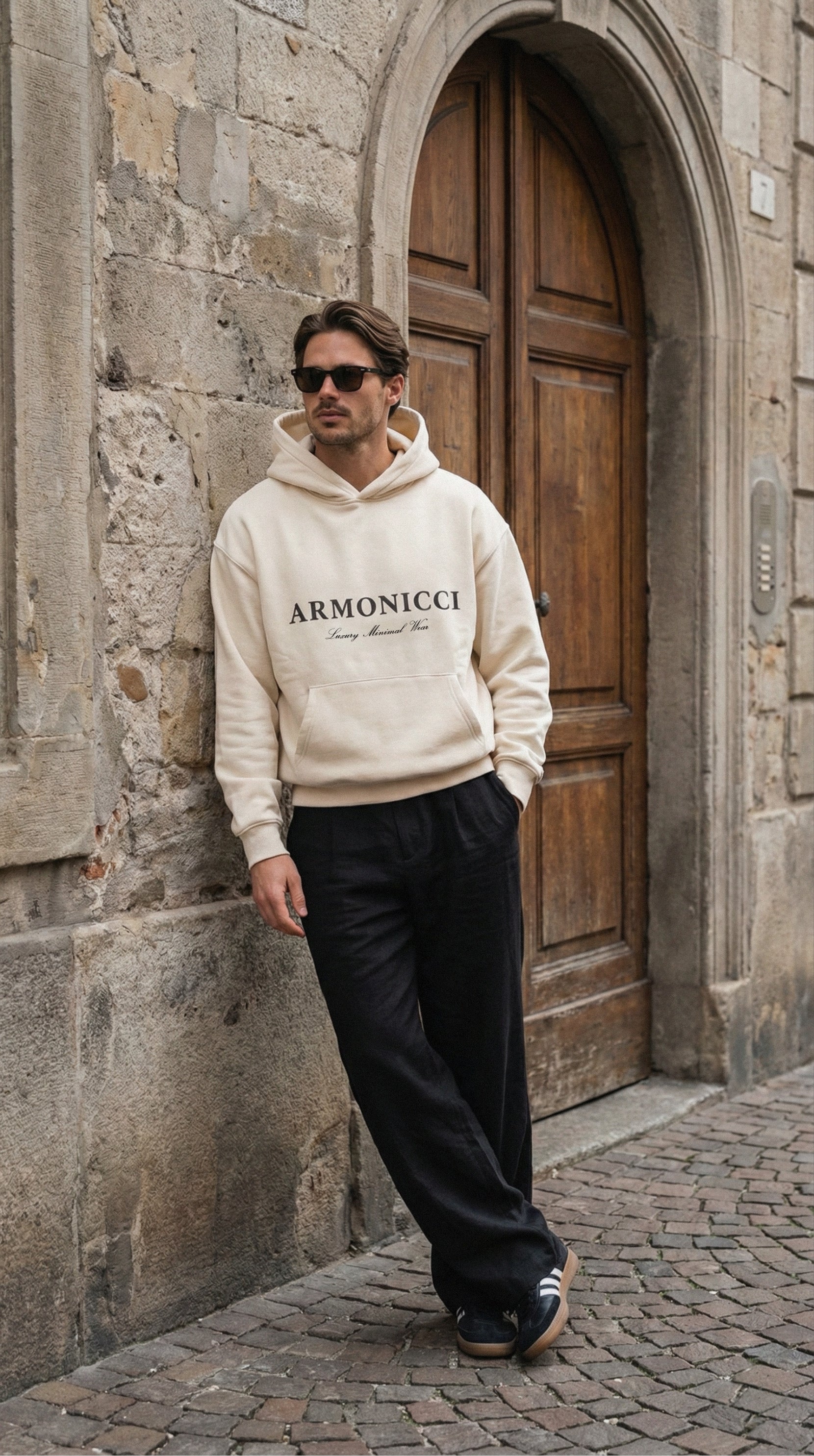 Heavyweight Cream Script Hoodie