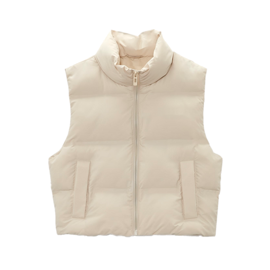 Cream Puffer Gilet