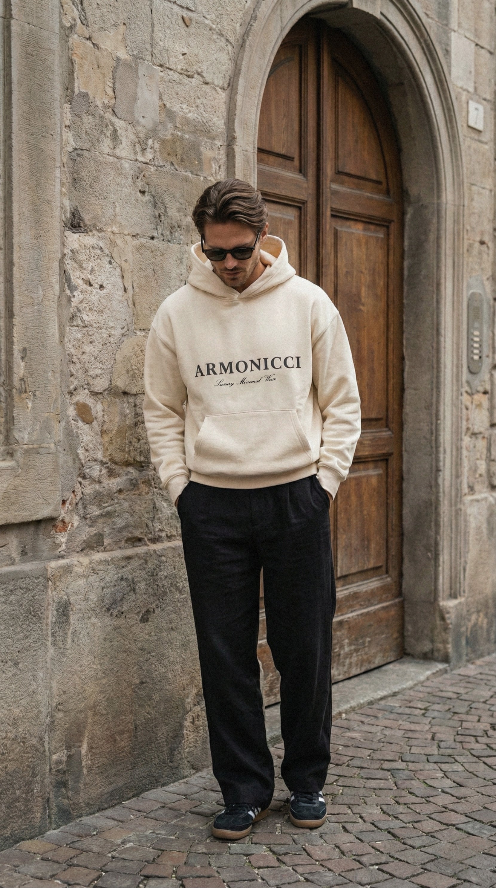 Heavyweight Cream Script Hoodie