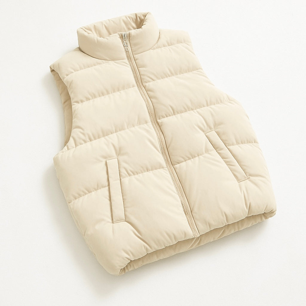 Cream Puffer Gilet