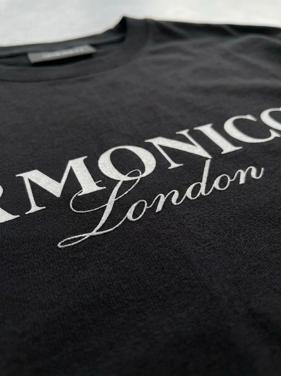 Oversized Jet Black London T-Shirt