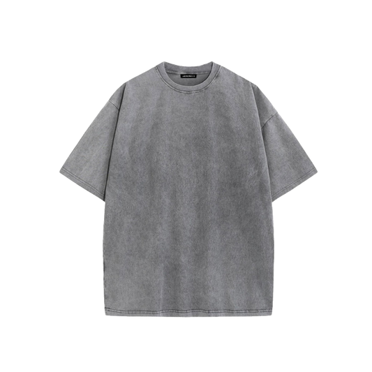 Heavyweight Washed Grey Minimal T-Shirt