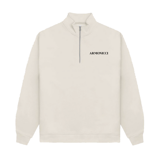 Heavyweight Cream Quarter Zip Sweatshirt