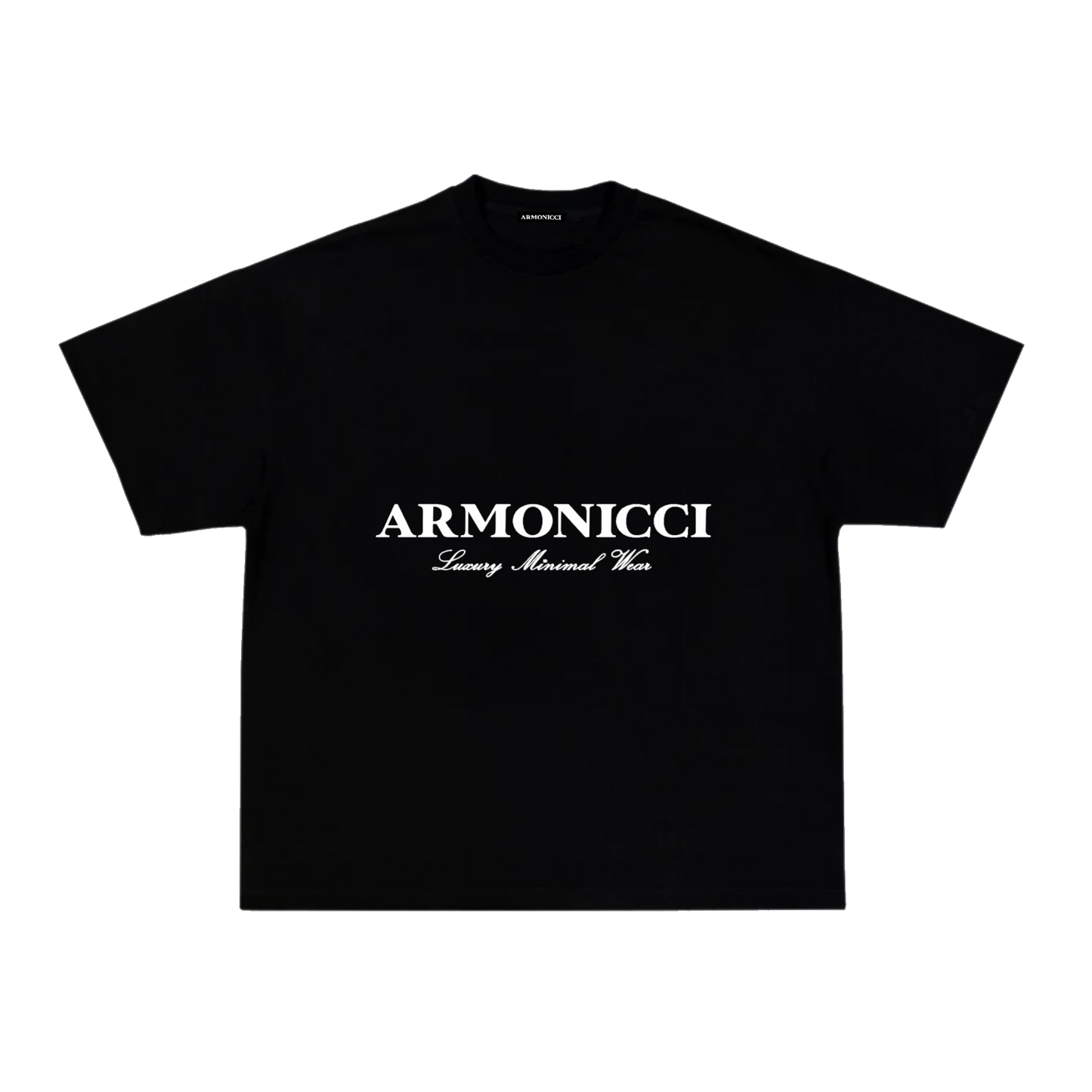 Oversized Jet Black Script T-Shirt