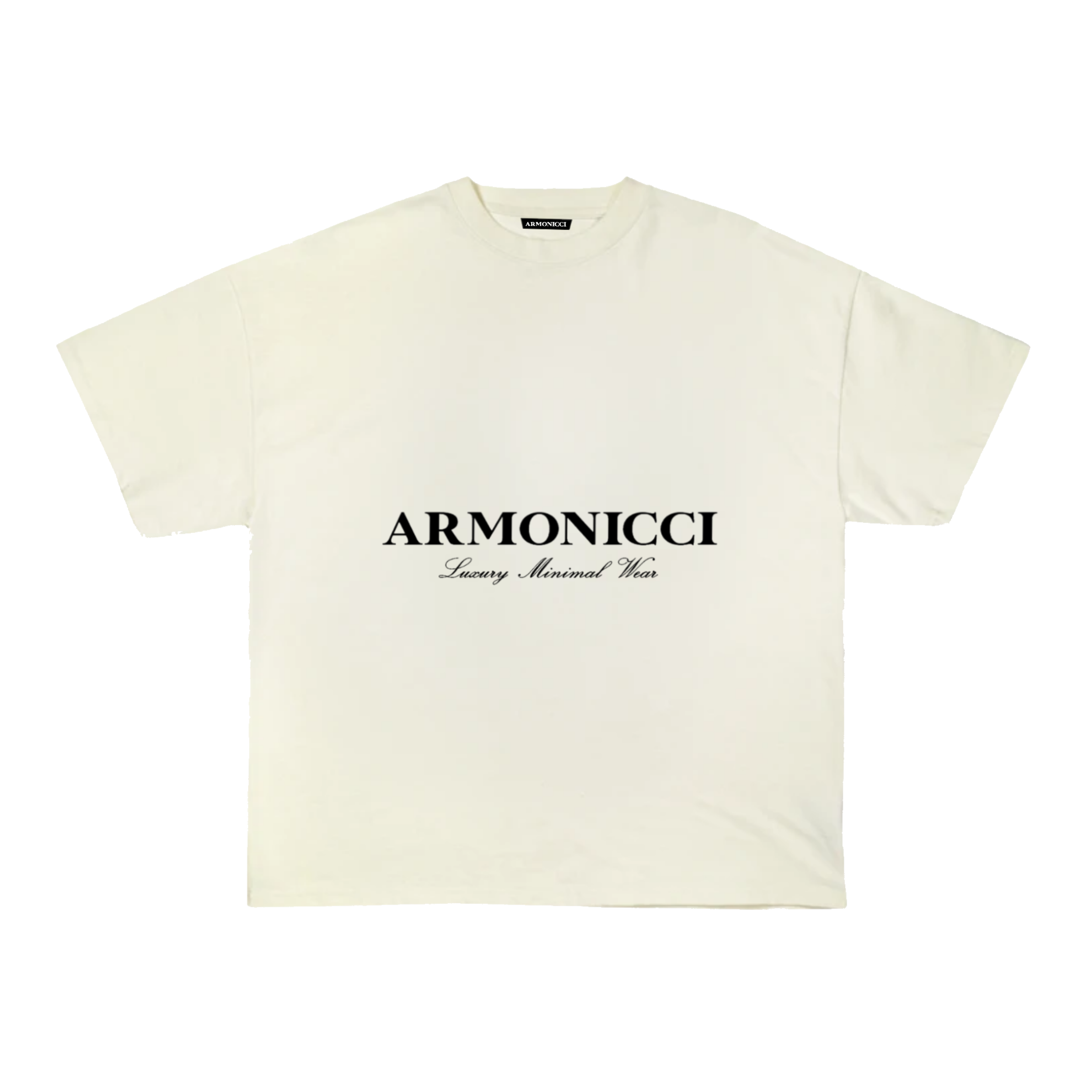 Oversized Cream Script T-Shirt