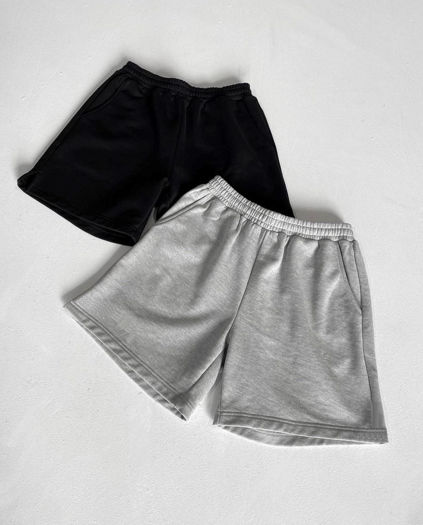 Jet Black Minimal Jersey Shorts