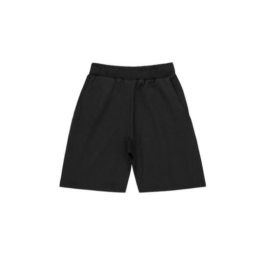 Jet Black Minimal Jersey Shorts