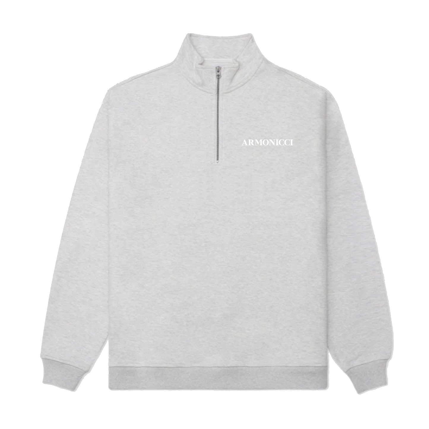 Heavyweight Athletic Grey Quarter Zip Sweatshirt