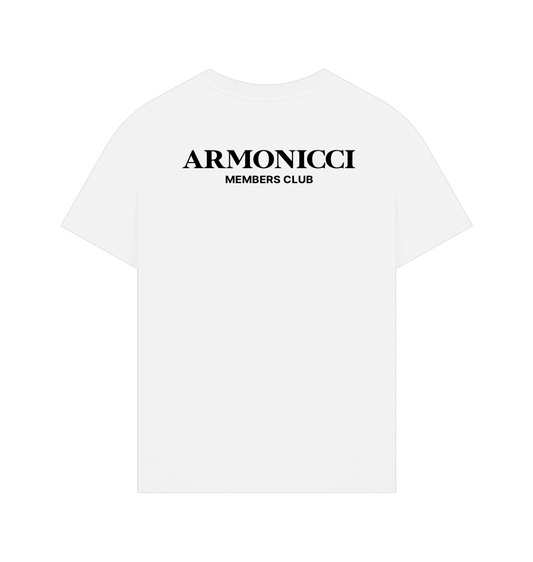 Oversized Pure White Members Club T-Shirt