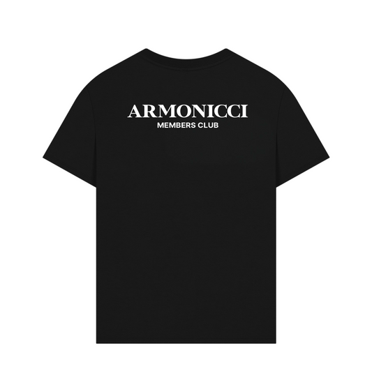 Oversized Jet Black Members Club T-Shirt