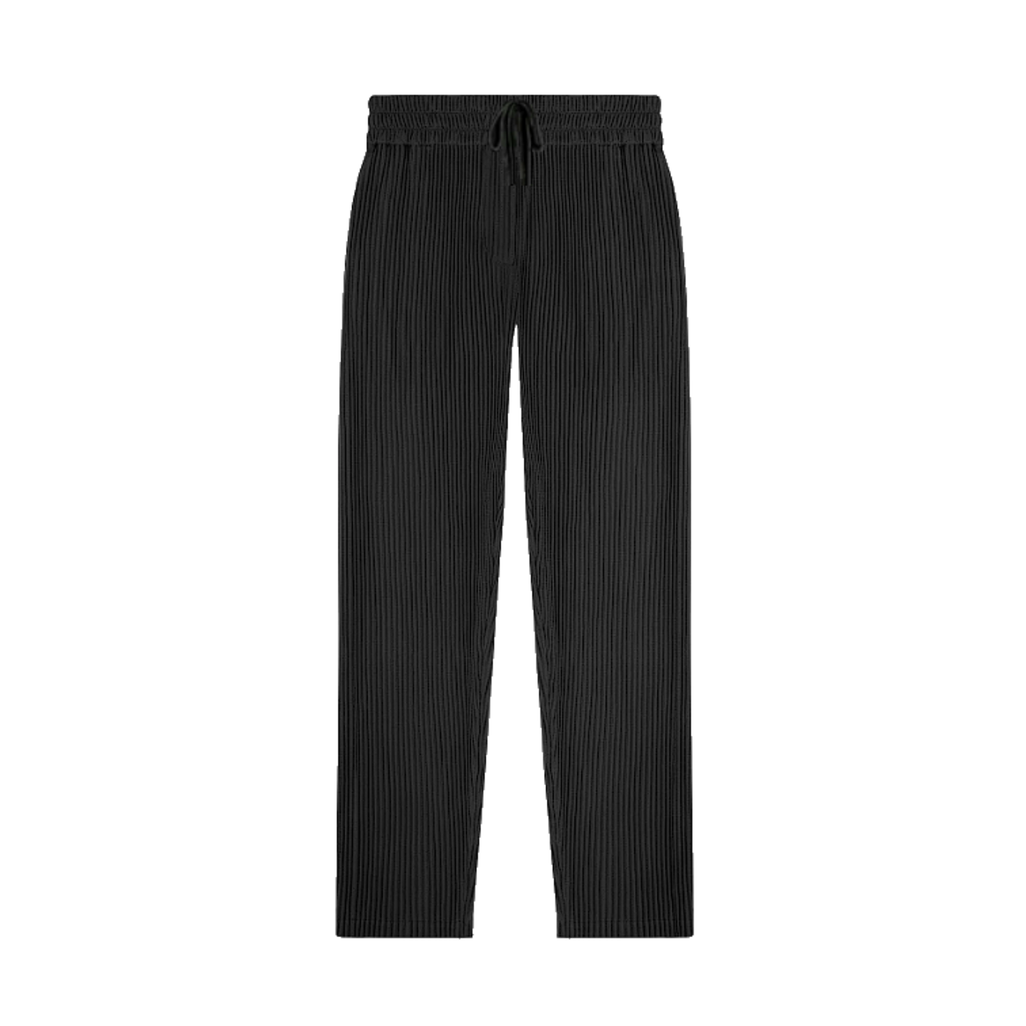 Split Black Pleated Trousers