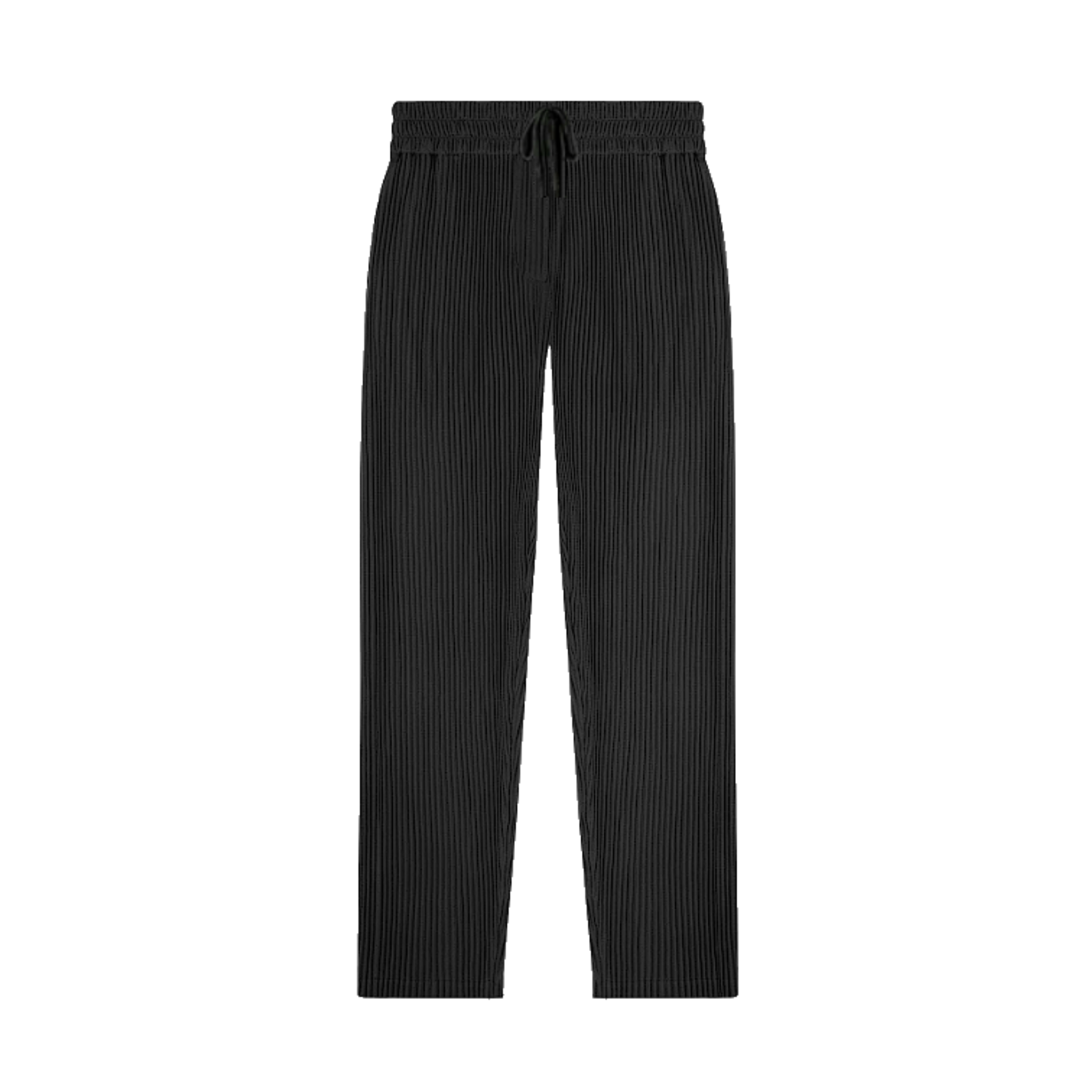 Split Black Pleated Trousers