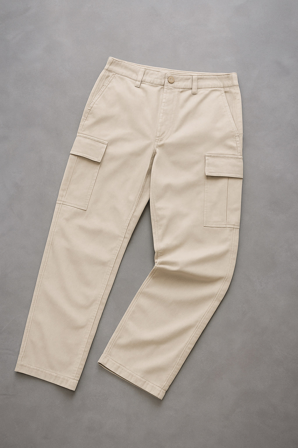 Cream Utility Cargo Pants