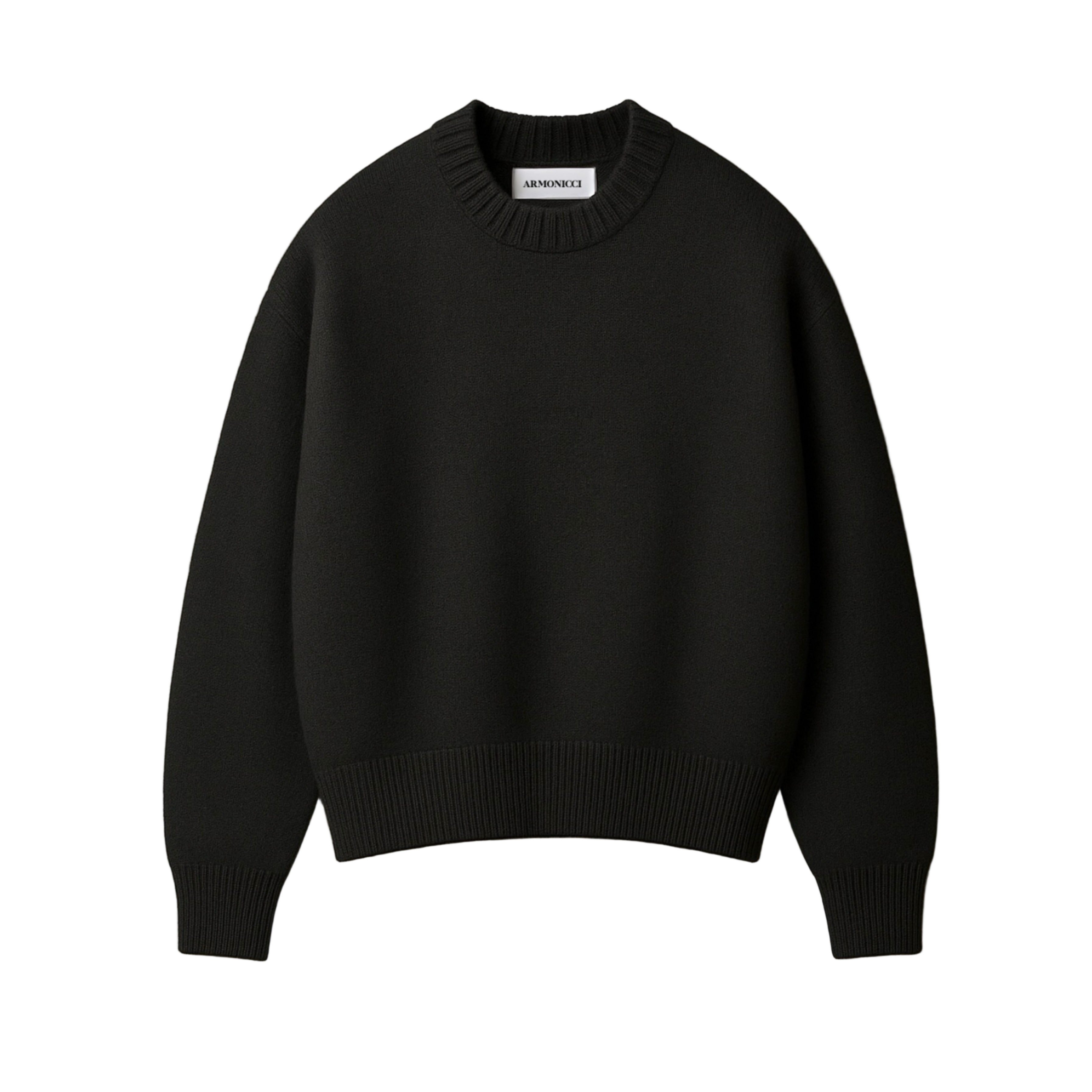 Oversized Minimal Black Knit Sweater