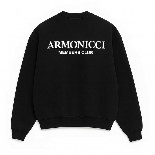 Heavyweight Jet Black Members Club Sweatshirt