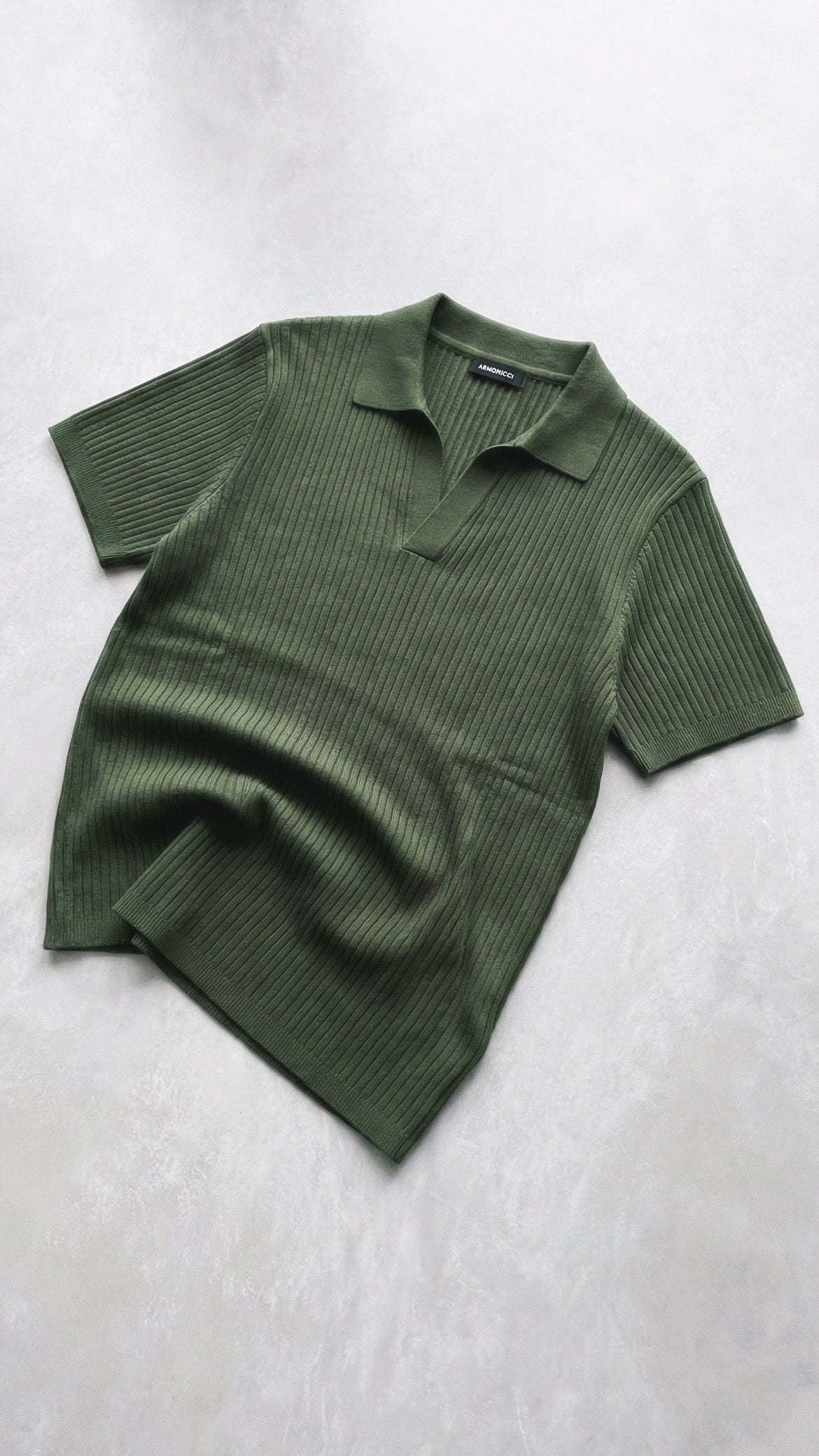 Forest Green Knit Polo Shirt