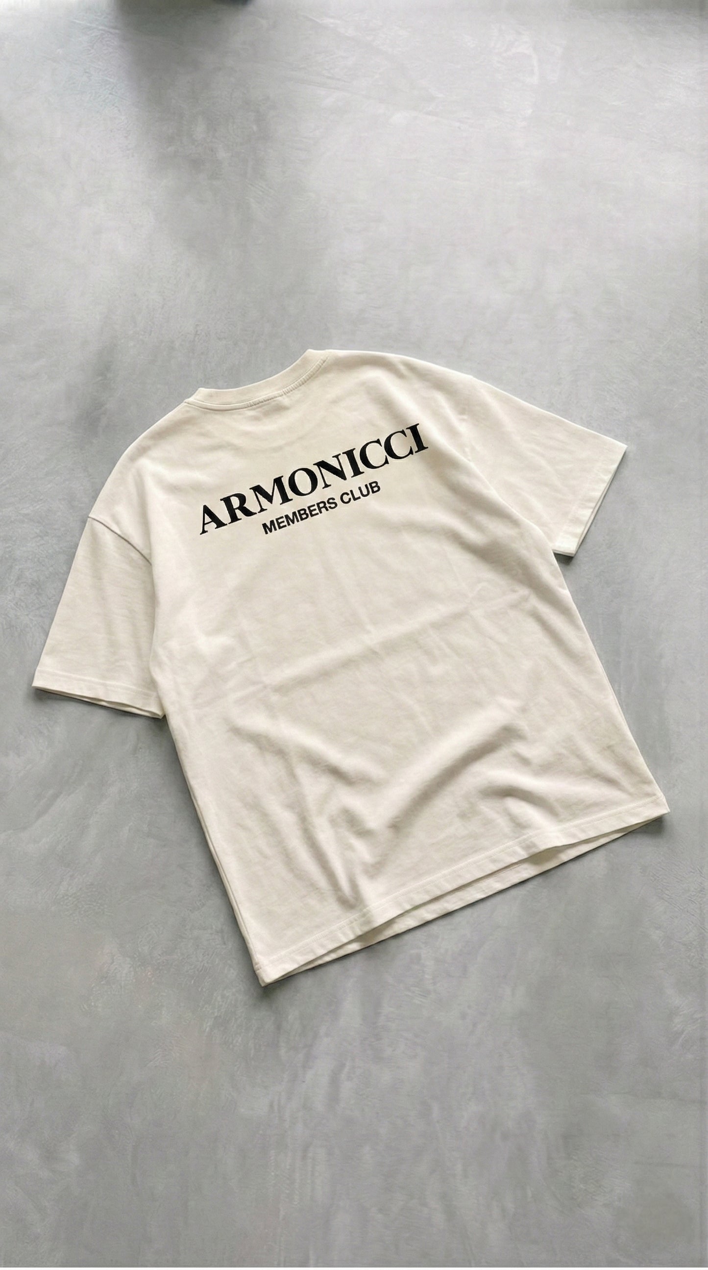 Oversized Cream Members Club T-Shirt