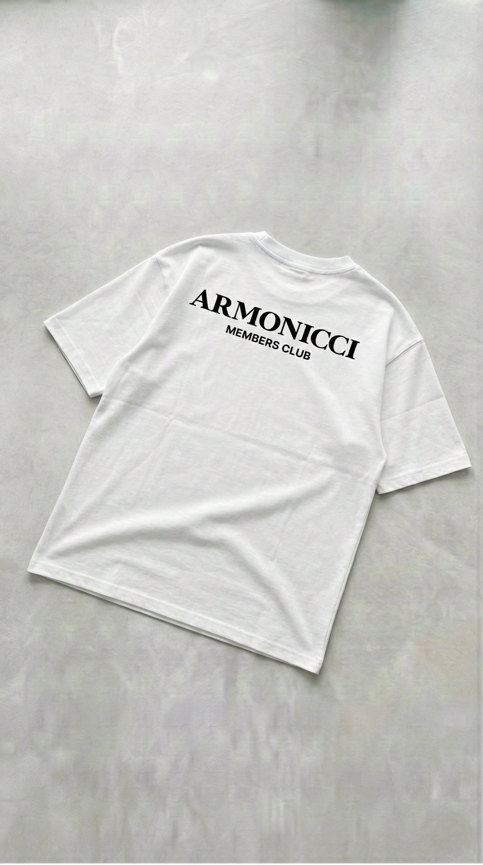 Oversized Pure White Members Club T-Shirt
