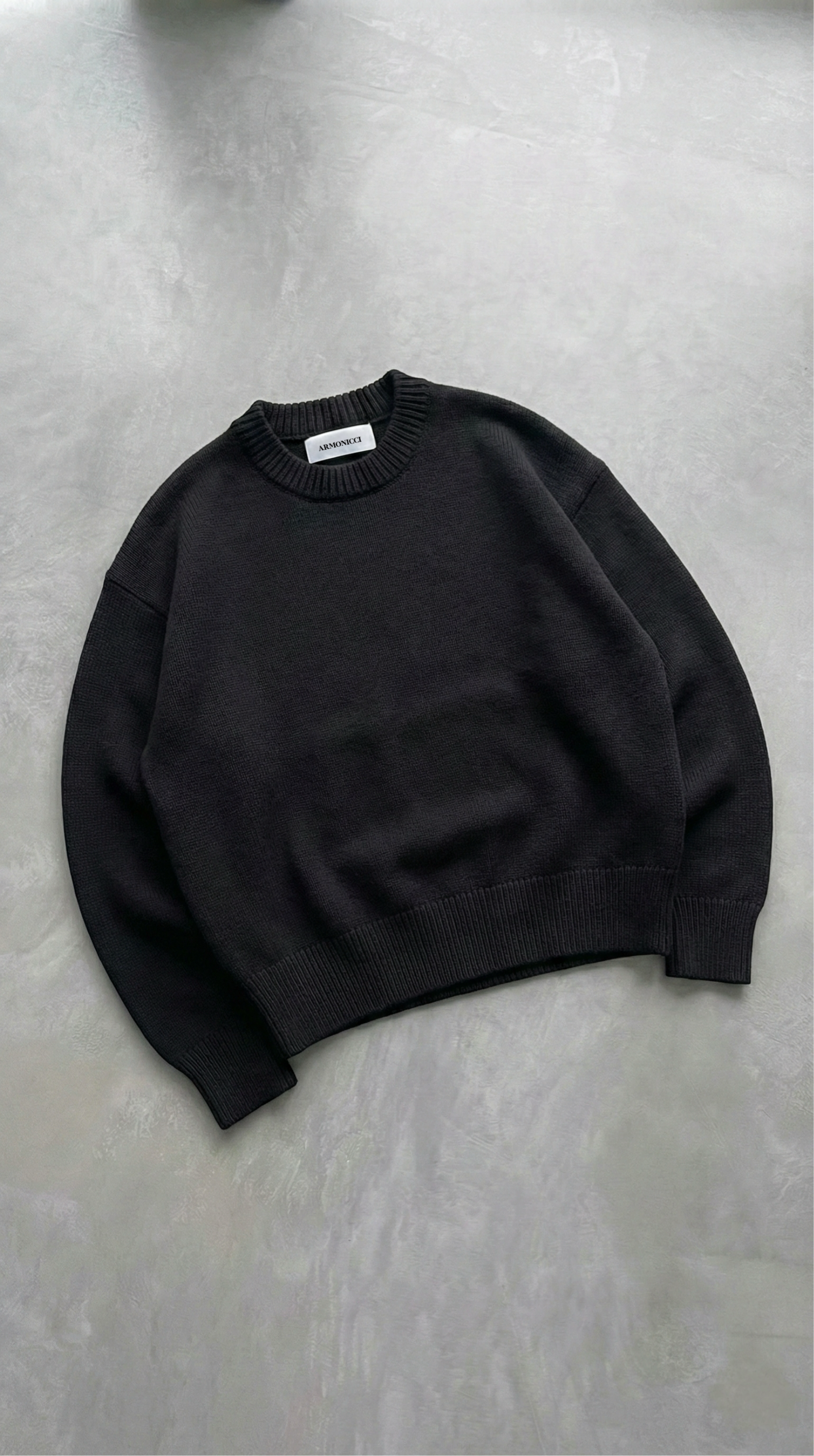 Oversized Minimal Black Knit Sweater