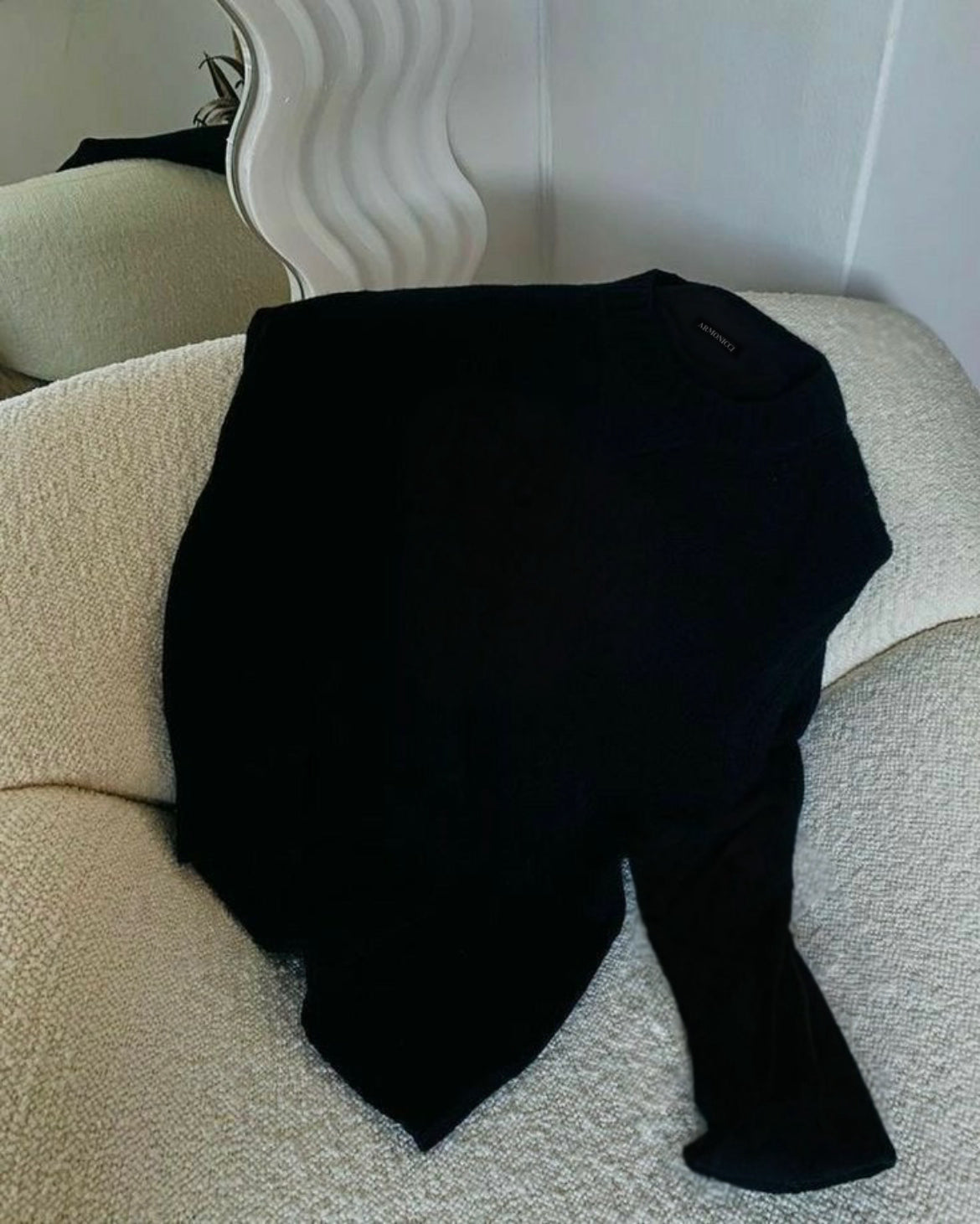 Oversized Minimal Black Knit Sweater