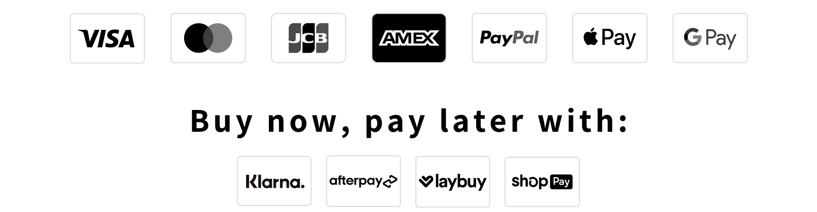 Accepted Payment Methods