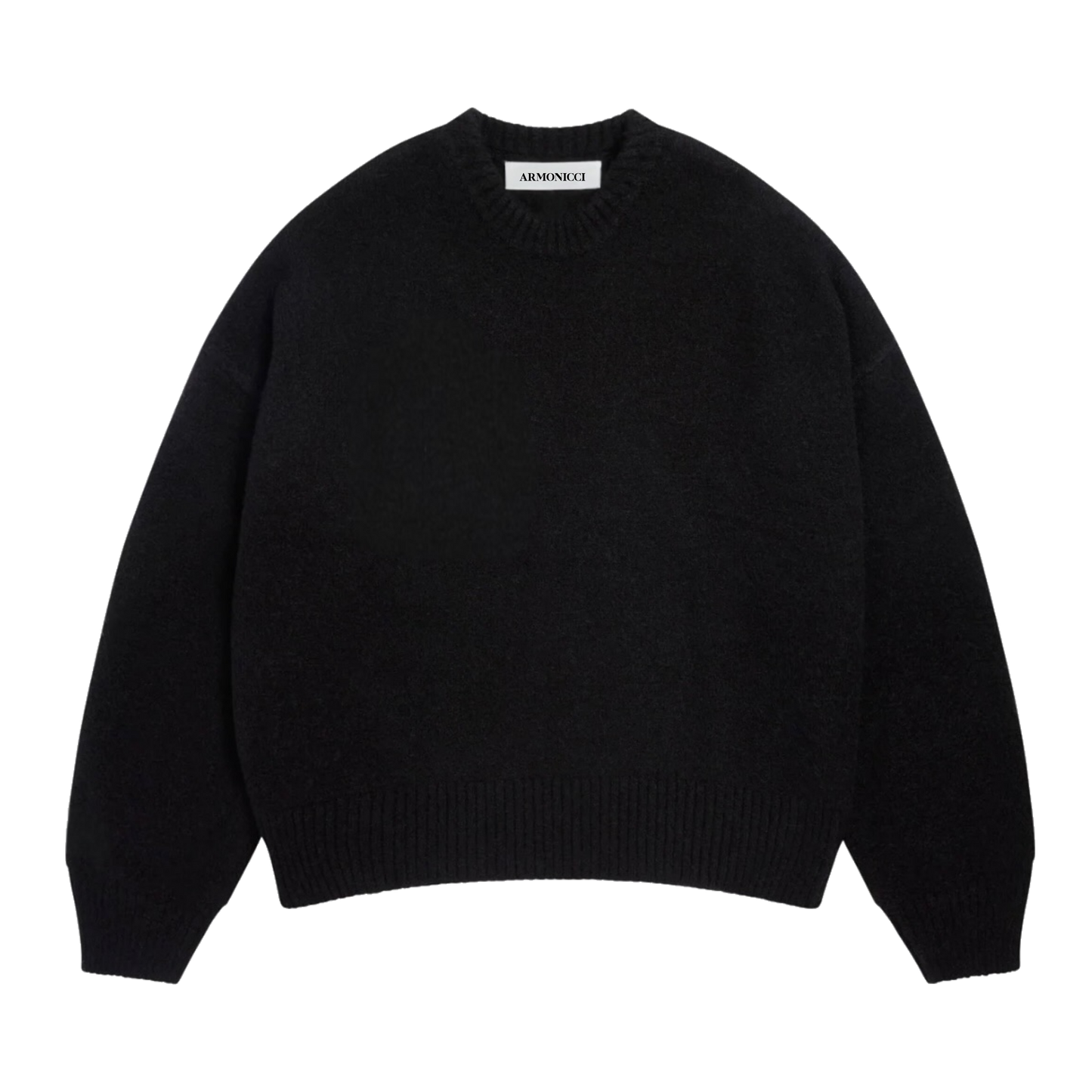 Oversized Minimal Black Knit Sweater
