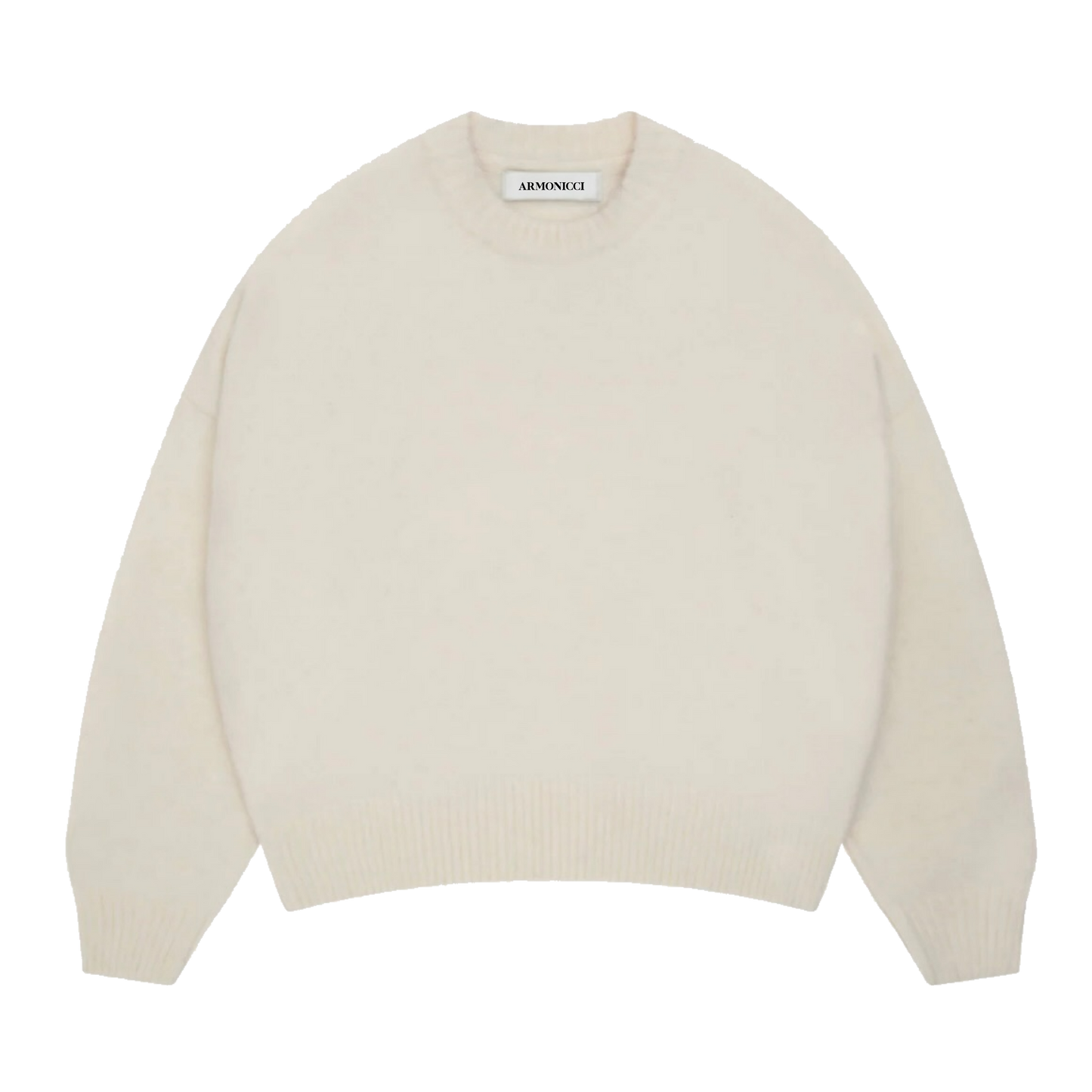 Oversized Minimal Cream Knit Sweater