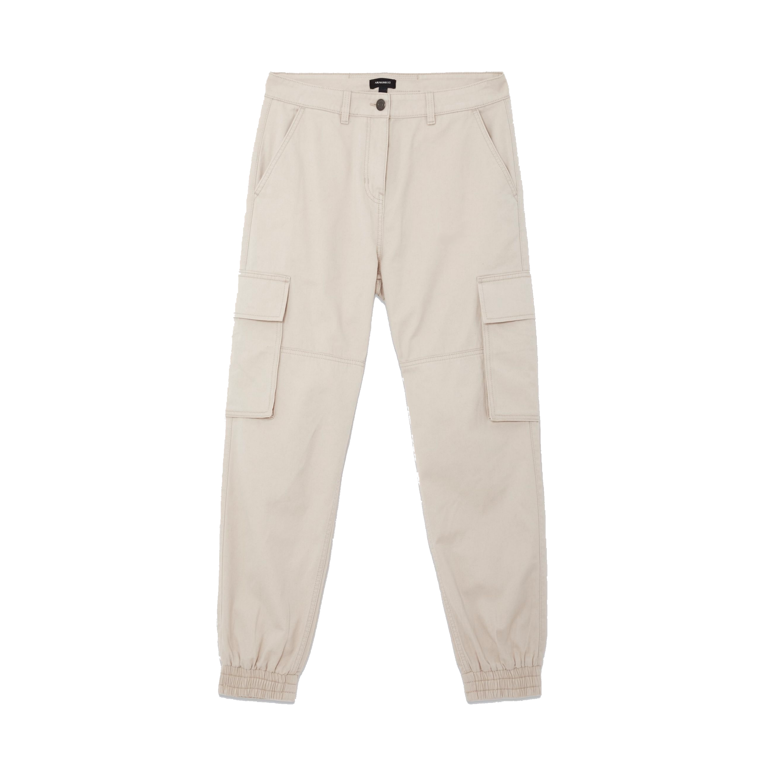 Cream Technical Cargo Pants