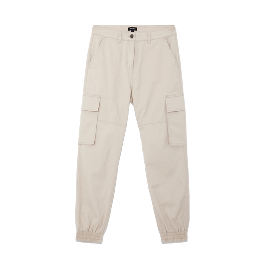Cream Technical Cargo Pants
