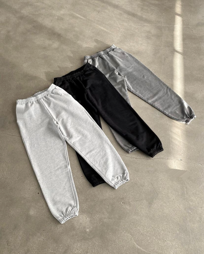 Heavyweight Black Minimal Sweatpants