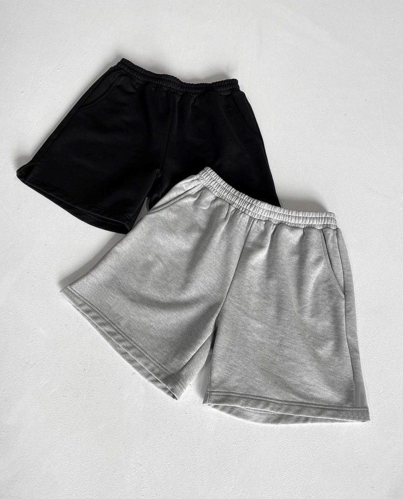 Grey Minimal Jersey Shorts
