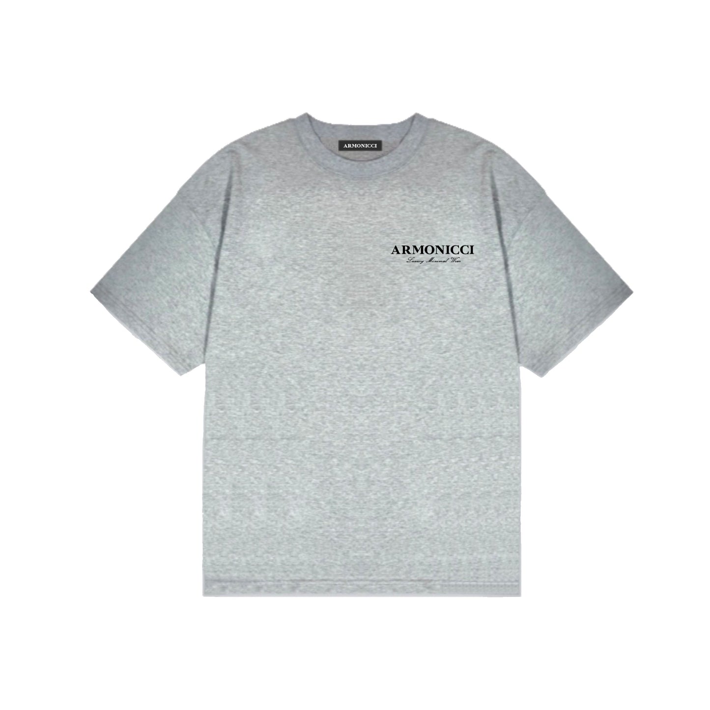 Oversized Marl Grey Chest Logo T-Shirt
