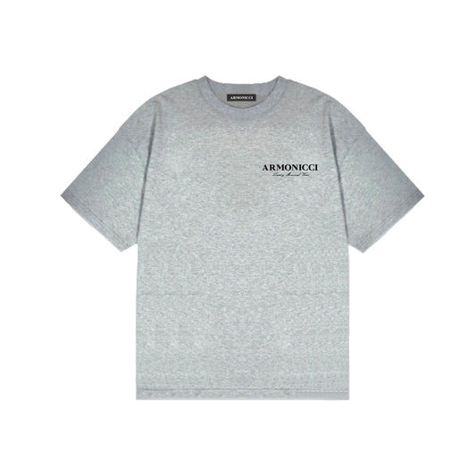 Oversized Marl Grey Chest Logo T-Shirt
