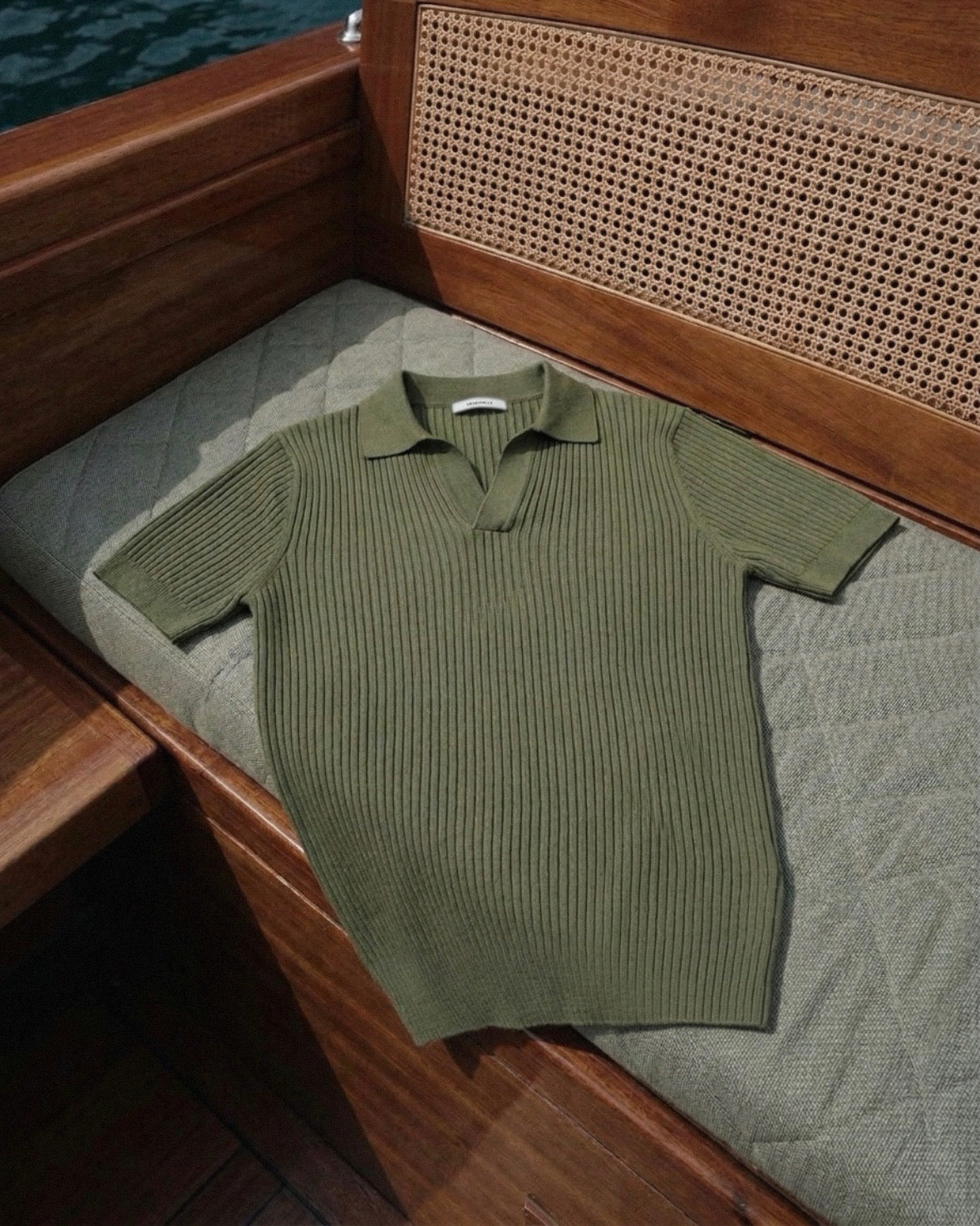 Forest Green Knit Polo Shirt