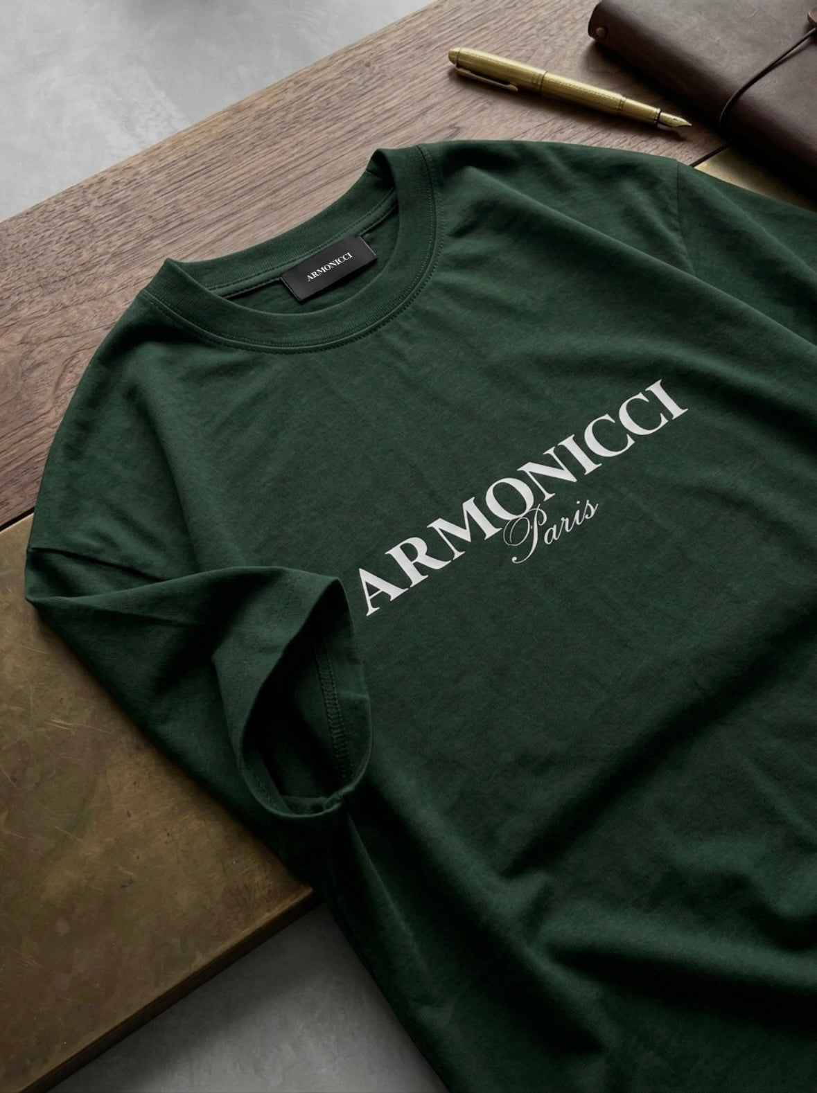 Oversized Royal Green Paris T-Shirt