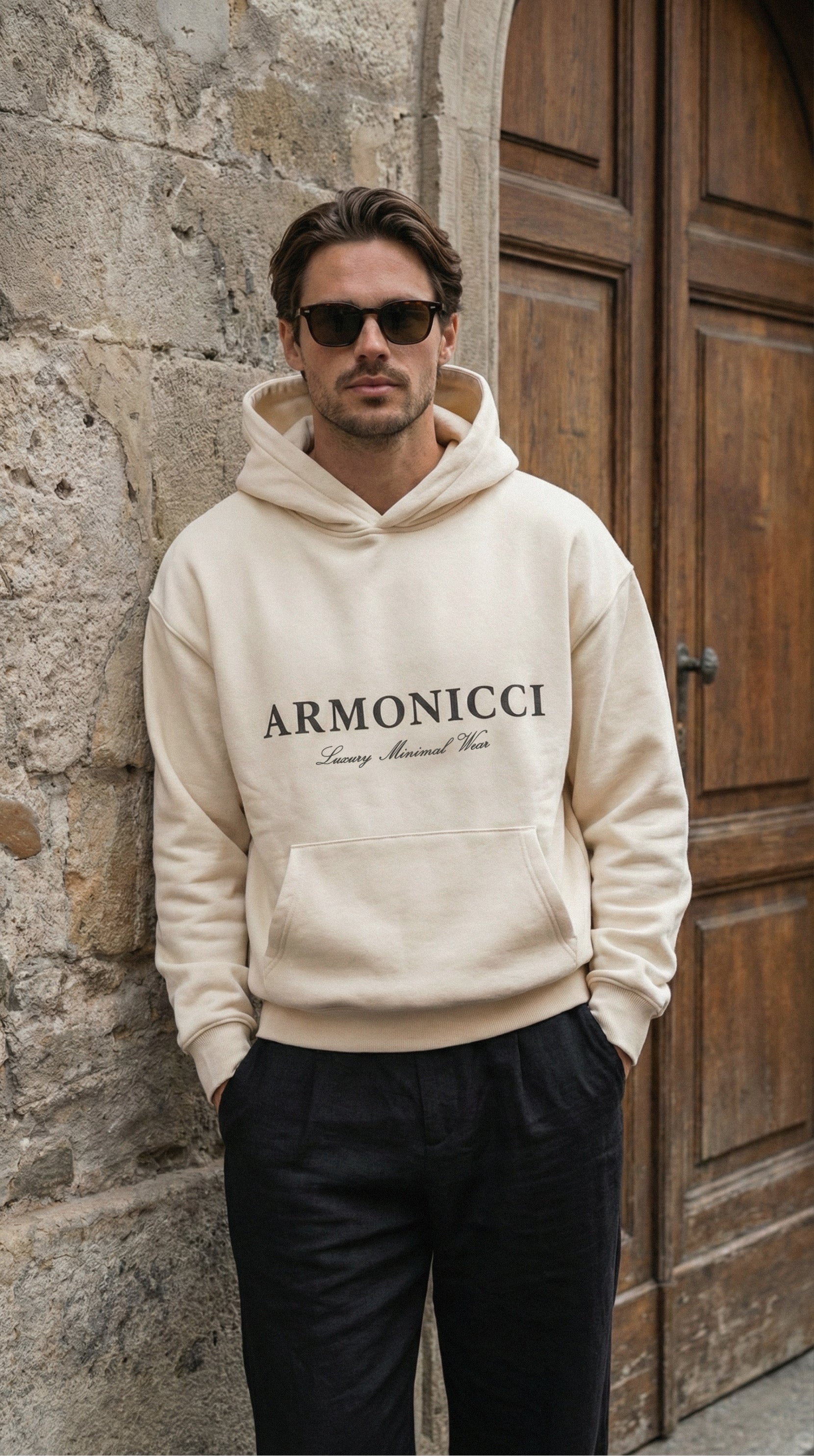 Heavyweight Cream Script Hoodie