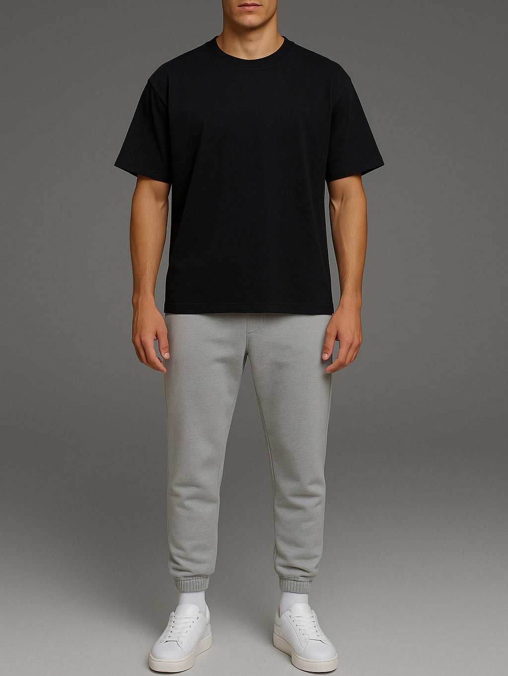 Heavyweight Grey Minimal Sweatpants
