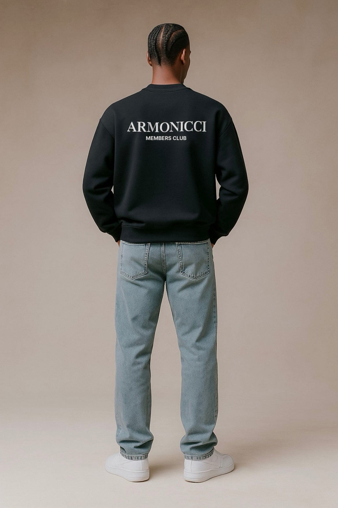 Heavyweight Jet Black Members Club Sweatshirt