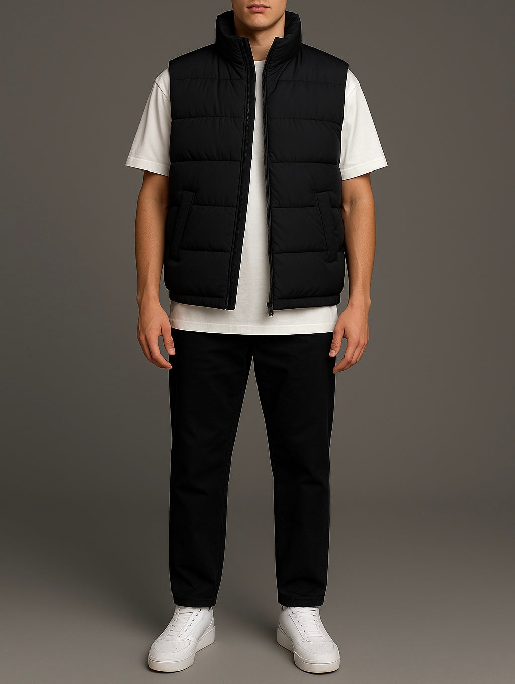 Black Puffer Gilet