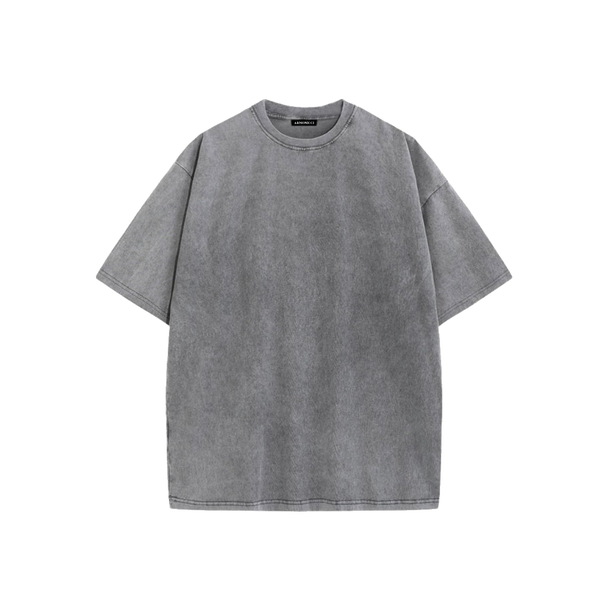 Heavyweight Washed Grey Minimal T-Shirt