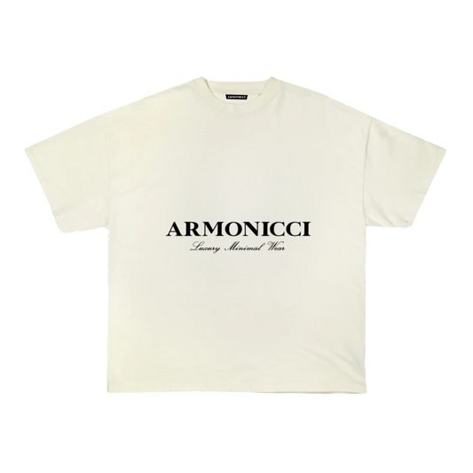 Oversized Cream Script T-Shirt