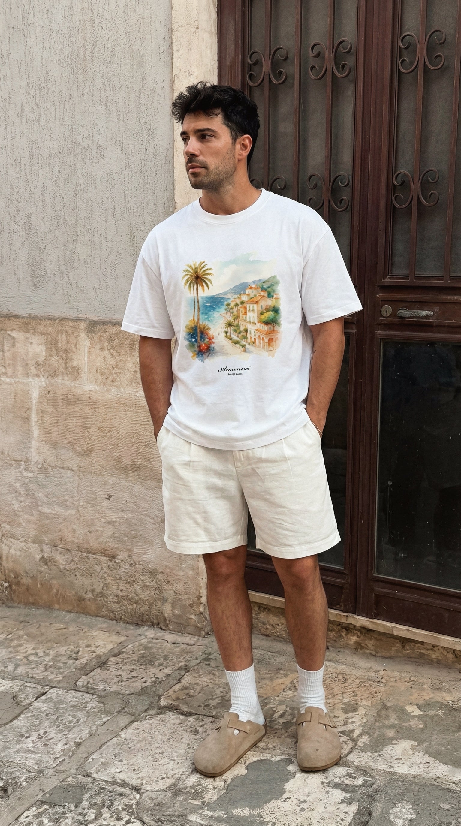 Amalfi Coast Print T-Shirt