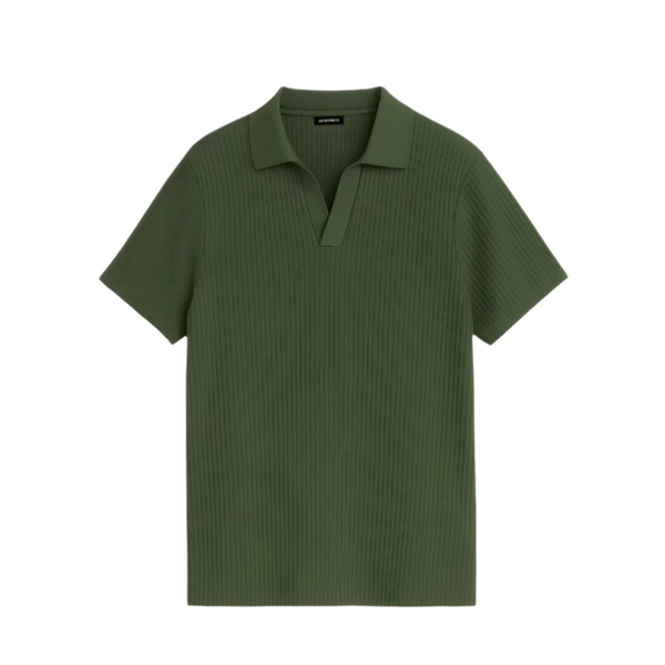 Forest Green Knit Polo Shirt