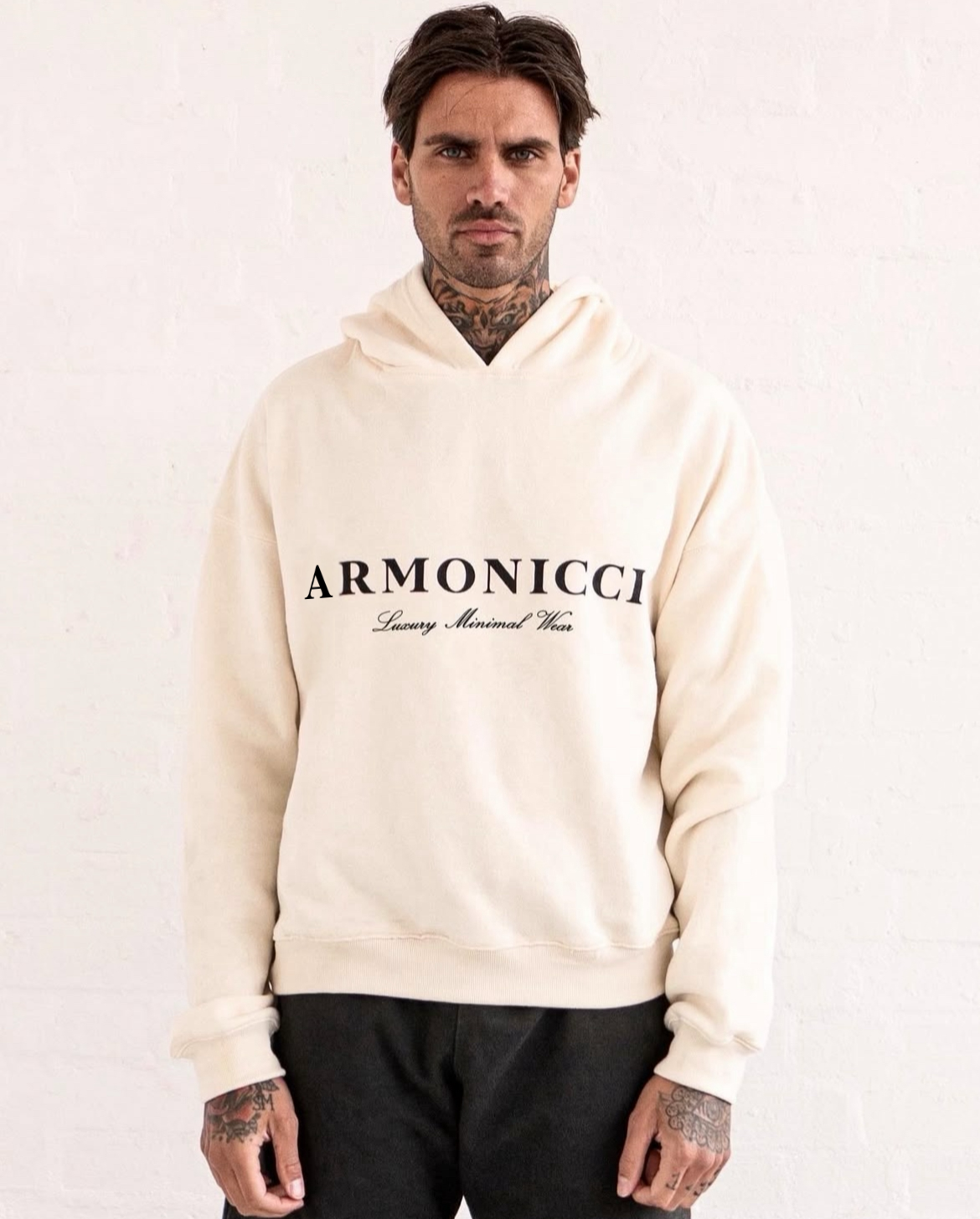 Heavyweight Cream Script Hoodie