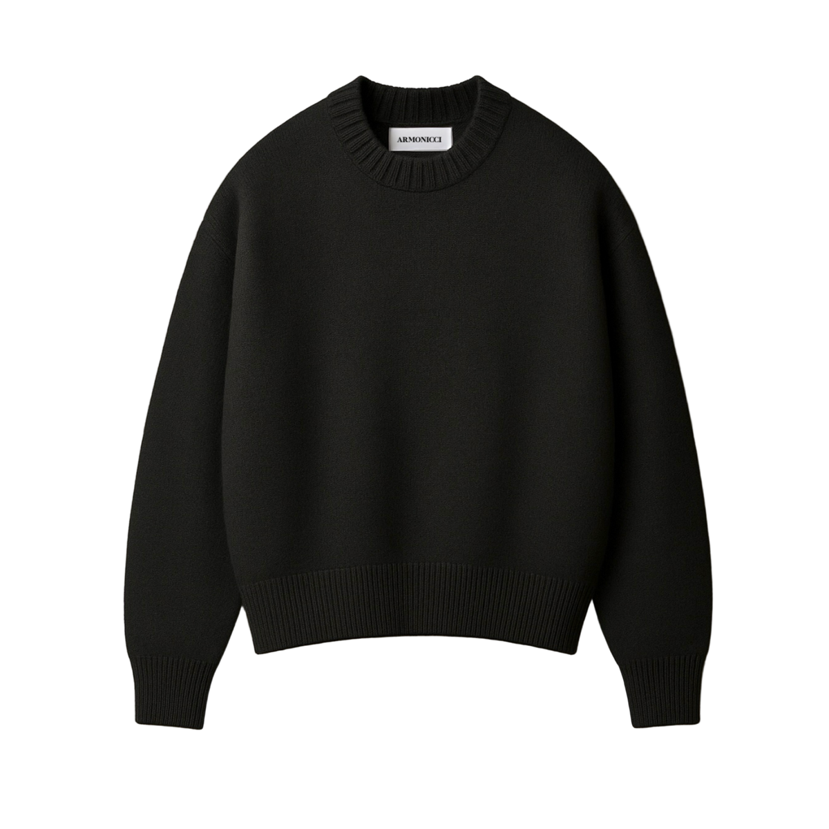 Oversized Black Knit Sweater | Luxury Minimal Streetwear