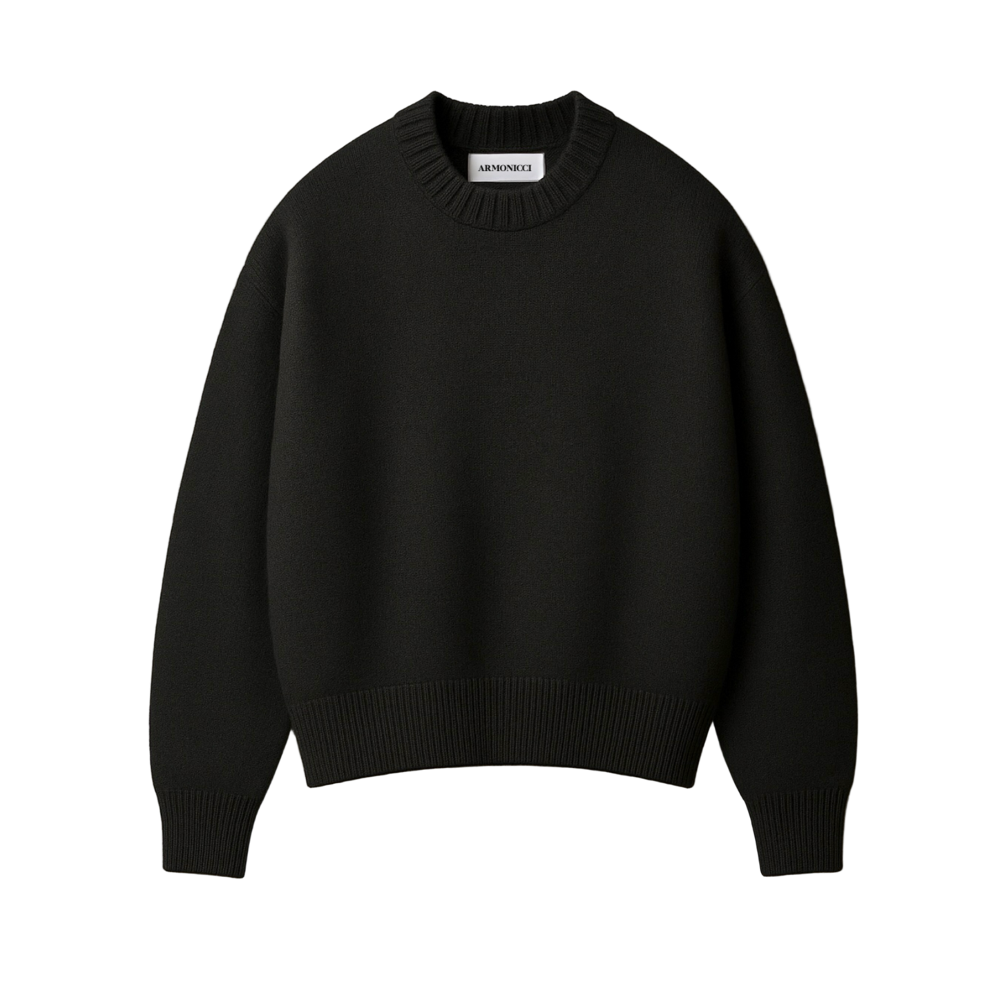 Oversized Minimal Black Knit Sweater