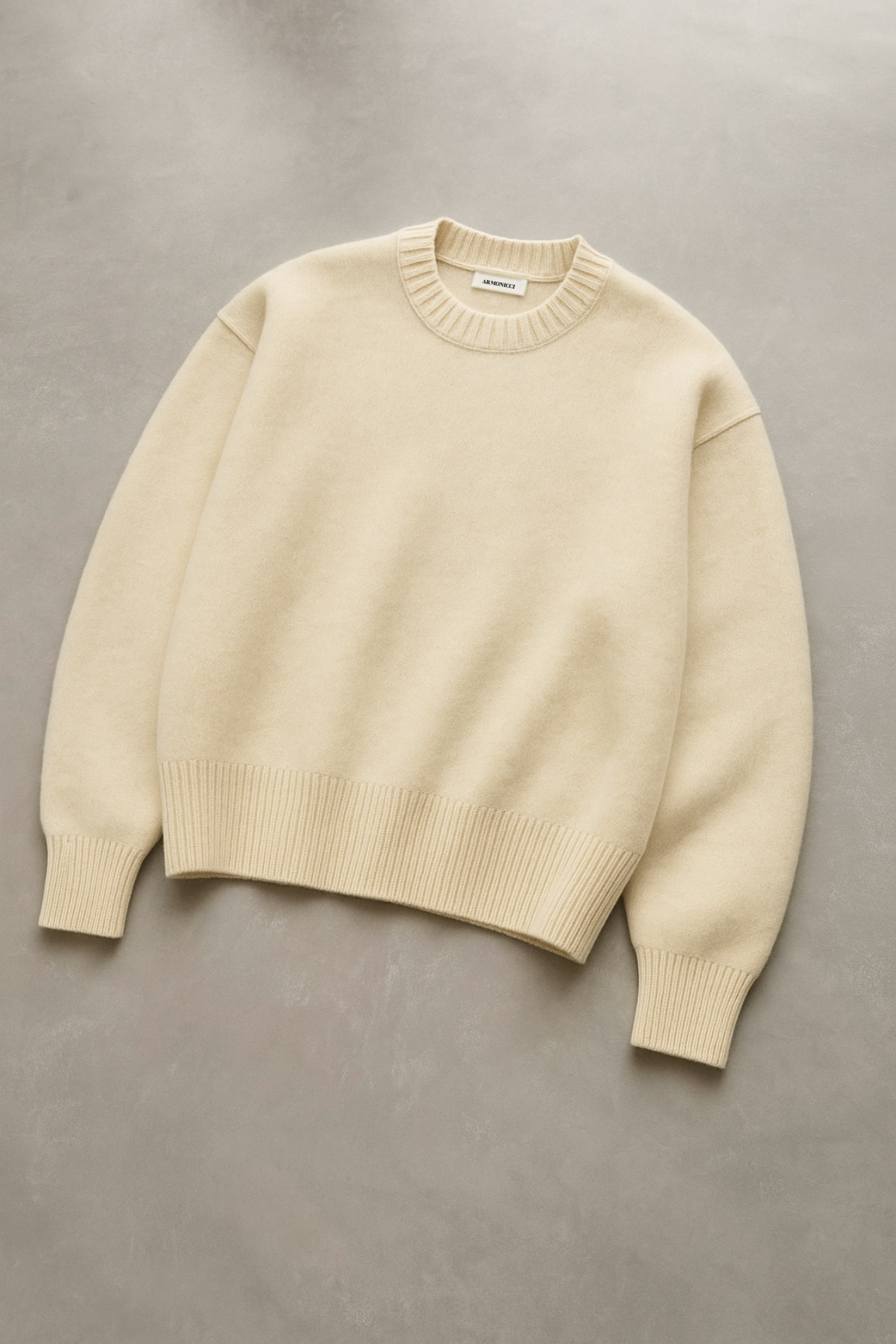 Oversized Minimal Cream Knit Sweater