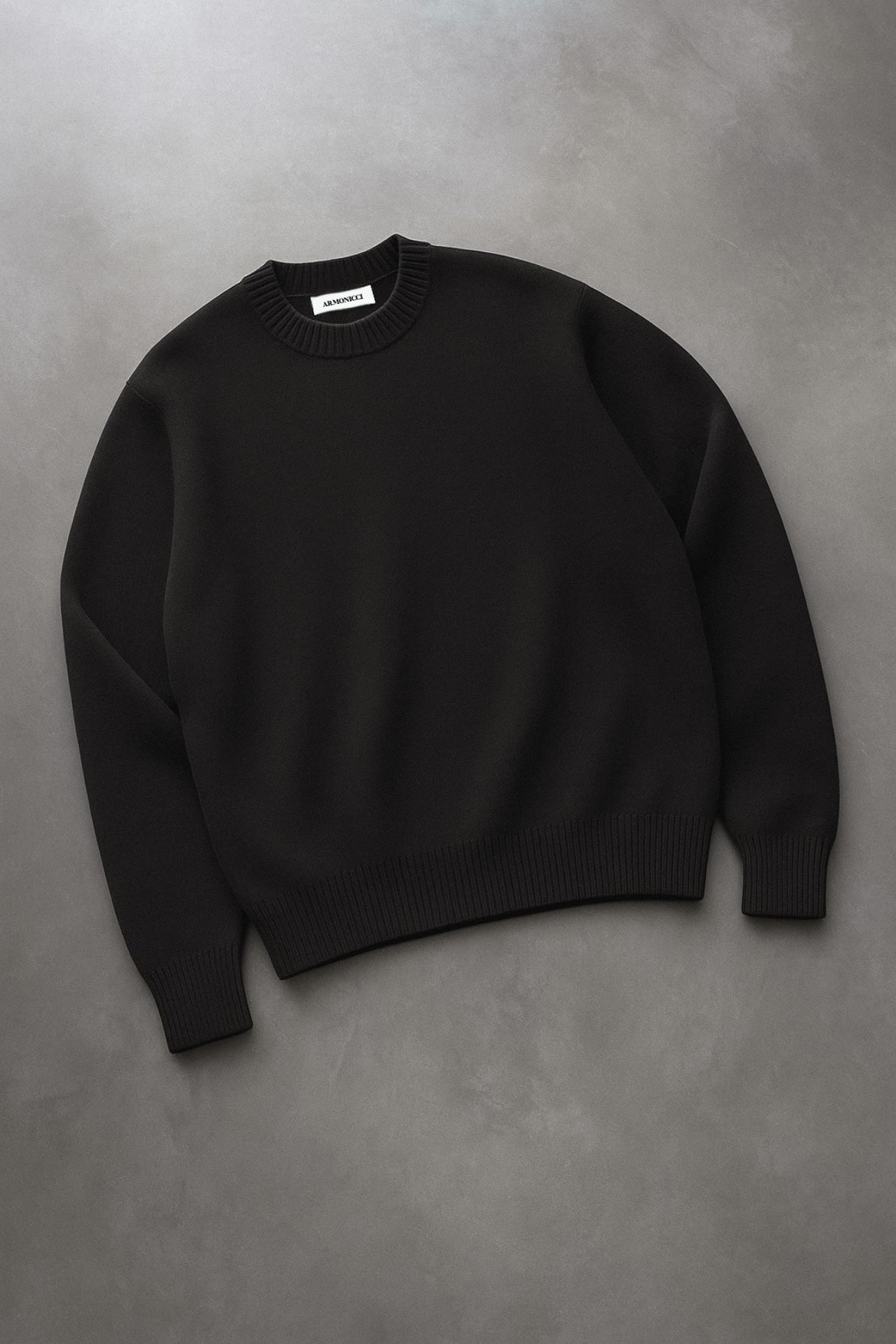 Oversized Minimal Black Knit Sweater