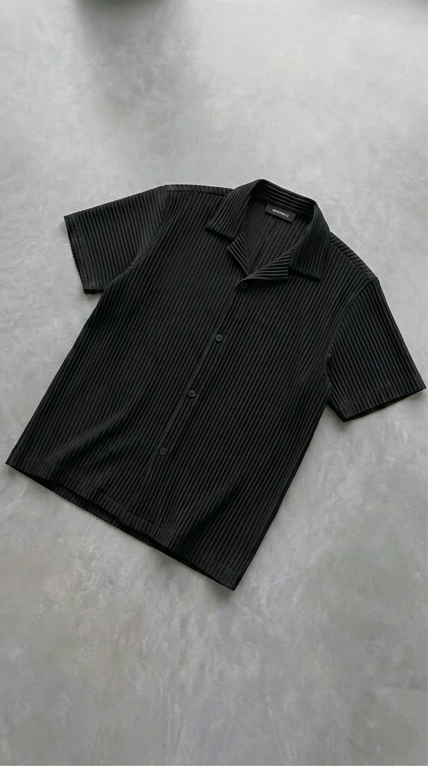 Black Pleated Shirt