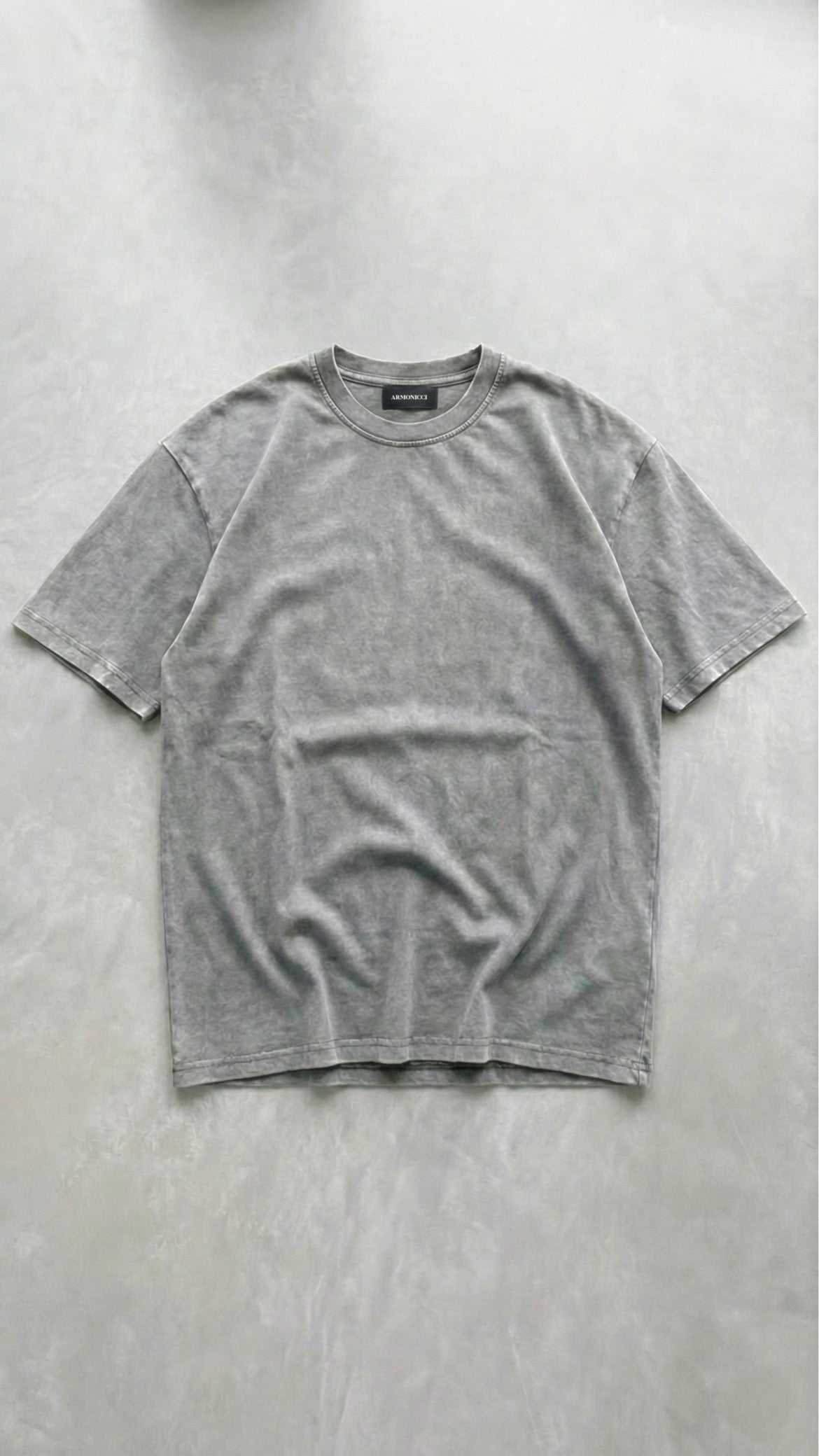 Heavyweight Washed Grey Minimal T-Shirt